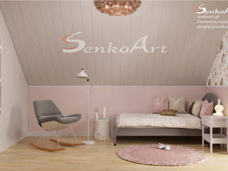 Projekt pokoju dziecięcego w nowoczesnym stylu, Senkoart Design Senkoart Design Kinderzimmer Mädchen Pink