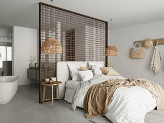 Casas de Campo e Moradia, Teresa Ledo, arquiteta Teresa Ledo, arquiteta Modern style bedroom Iron/Steel