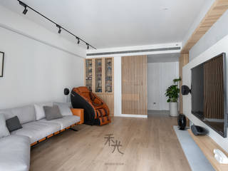 興味 Leisure, 禾光室內裝修設計 ─ Her Guang Design 禾光室內裝修設計 ─ Her Guang Design Asiatische Wohnzimmer Holznachbildung