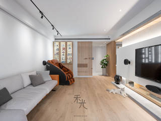 興味 Leisure, 禾光室內裝修設計 ─ Her Guang Design 禾光室內裝修設計 ─ Her Guang Design Asian style living room Wood effect