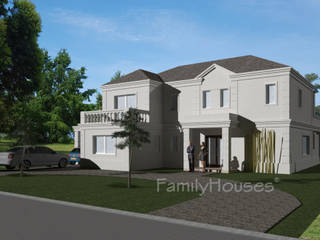 Casa estilo Nuevo Francés. Nuevo proyecto., Family Houses Family Houses Chalets