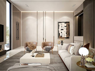 Simplicity Is The New Luxury @ Jalan Pergam, Singapore Carpentry Interior Design Pte Ltd Singapore Carpentry Interior Design Pte Ltd Soggiorno moderno Marmo Bianco