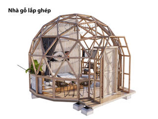 Mẫu nhà gỗ lắp ghép với kiến trúc Geodesic Dome độc đáo mới lạ, Công ty TNHH Ông Kien Công ty TNHH Ông Kien