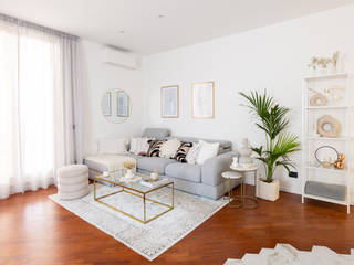 Ristrutturazione appartamento di 80 mq a Roma, Facile Ristrutturare Facile Ristrutturare Living room