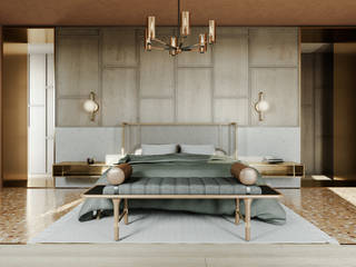 Bedroom Decò, DDvisualization DDvisualization Modern style bedroom