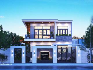 Mẫu thiết kế nhà phố mặt tiền 8m 2 tầng đẹp , NEOHouse NEOHouse