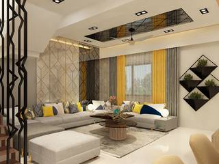 "Brighten every nook and corner" - Villa Interior Design, Monoceros Interarch Solutions Monoceros Interarch Solutions Modern living room
