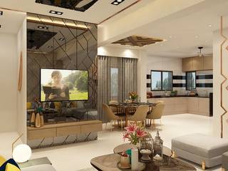 "Brighten every nook and corner" - Villa Interior Design, Monoceros Interarch Solutions Monoceros Interarch Solutions Modern living room