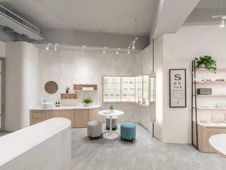 櫻桃眼鏡, 漢玥室內設計 漢玥室內設計 Scandinavian style study/office Glass White Storage