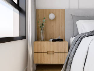 apto antônio marcondes, Estúdio Fubá Estúdio Fubá Small bedroom لکڑی White