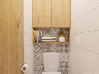 1-ROOM APARTMENT IN PARIS, AREA² Interior Design AREA² Interior Design Scandinavian style bathroom