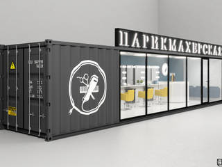 HAIRDRESSING SALON IN A SHIPPING CONTAINER, AREA² Interior Design AREA² Interior Design Commercial spaces