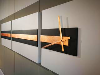 Railway orologio da parete, Nosenso Design Sensations Nosenso Design Sensations 모던스타일 주택 MDF 화이트