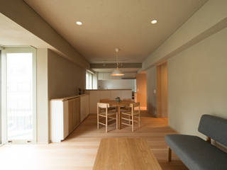 札幌の木を使ったマンションリノベーション0, HOUSE&HOUSE一級建築士事務所 HOUSE&HOUSE一級建築士事務所 北欧デザインの リビング