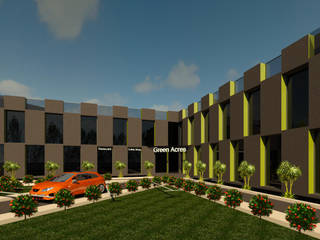 Boutique Hotel near Indore MP, phiQ architects and consultants phiQ architects and consultants Bedrijfsruimten