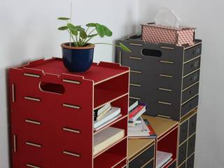 Stapelbare Schubladenboxen - Archivboxen mit System , Werkhaus Design + Produktion GmbH Werkhaus Design + Produktion GmbH Modern study/office MDF