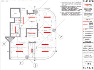 PLANOS REMODELACIÓN CONSULTORIO ODONTOLÓGICO, HABITAR3 ZGT ARQUITECTOS HABITAR3 ZGT ARQUITECTOS Salas modernas