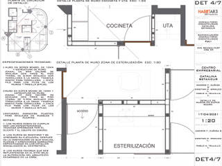 PLANOS REMODELACIÓN CONSULTORIO ODONTOLÓGICO, HABITAR3 ZGT ARQUITECTOS HABITAR3 ZGT ARQUITECTOS Salas modernas