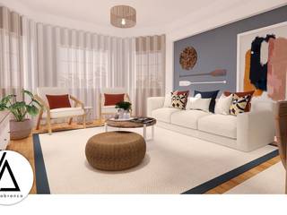 Projeto - Design de Interiores - Apartamento HS, Areabranca Areabranca Living room