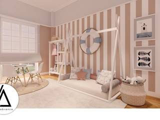 Projeto - Design de Interiores - Apartamento HS, Areabranca Areabranca Habitaciones de niñas