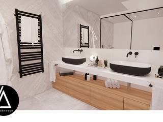 Projeto - Arquitetura de Interiores - WC Suite JS, Areabranca Areabranca Casas de banho minimalistas