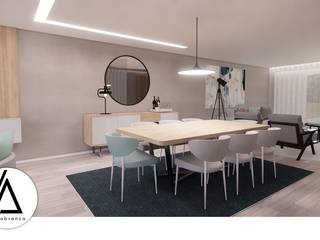 Projeto - Design de Interiores - Zona Social Moradia N, Areabranca Areabranca Salas de jantar modernas