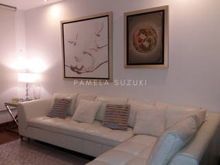 Remodelación de departamento - diseño y ejecución de obra, Pamela Suzuki Pamela Suzuki 现代客厅設計點子、靈感 & 圖片 鐵/鋼