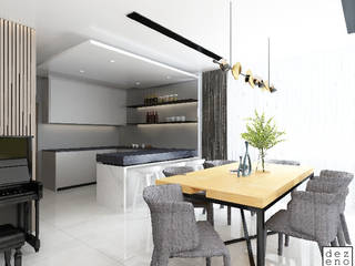 SEMI D BANDAR SIERRA 16, Dezeno Sdn Bhd Dezeno Sdn Bhd Cocinas pequeñas Cuarzo Gris