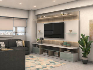 Diseño de Centro de Entretenimiento , Gabriela Afonso Gabriela Afonso Living roomTV stands & cabinets