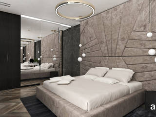 DARK HORSE | Sypialnia z łazienką, ARTDESIGN architektura wnętrz ARTDESIGN architektura wnętrz Modern style bedroom