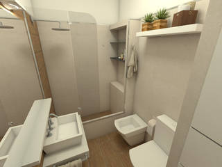 REFACCION BAÑO DE VIVIENDA UNIFAMILIAR, Habitar Arquitectura Habitar Arquitectura حمام