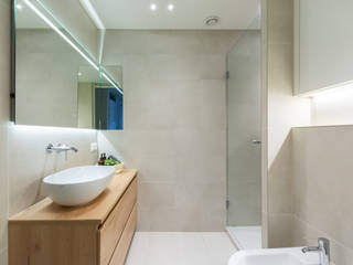 Renovatie van een kleine badkamer, Stefania Rastellino interior design Stefania Rastellino interior design Salle de bain moderne