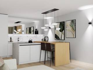 interieurontwerp appartement aan de Rotterdamse haven, Stefania Rastellino interior design Stefania Rastellino interior design غرفة المعيشة