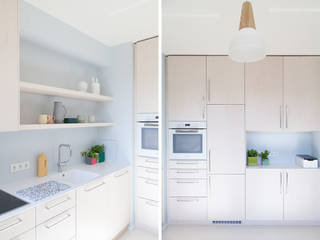 Helle Küche aus Holz vom Tischler, Berlin Interior Design Berlin Interior Design Built-in kitchens