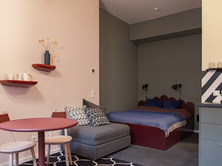 Mikro-Apartment in Berlin, Berlin Interior Design Berlin Interior Design Eclectic style bedroom