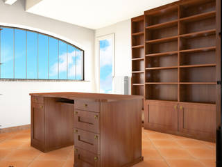 Studio in stile classico, Falegnamerie Design Falegnamerie Design مكتب عمل أو دراسة خشب Wood effect
