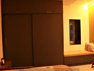 Dodla's Resdence, Rukmini's Design Associates Rukmini's Design Associates Minimalist bedroom Plywood