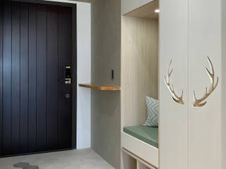 住宅｜ Hygge, 鹿敘空間設計 鹿敘空間設計 斯堪的納維亞風格的走廊，走廊和樓梯