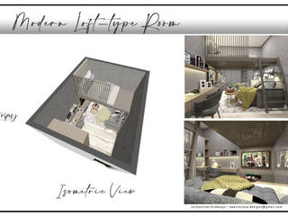 Loft-type bedroom, Corpuz Interior Design Corpuz Interior Design Moderne Schlafzimmer Holz Holznachbildung