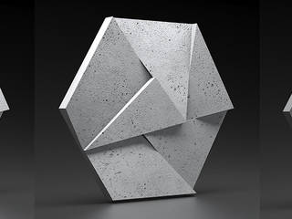 ZICARO - Panele ścienne 3d Zaria, ZICARO - producent paneli 3D i paneli ażurowych ZICARO - producent paneli 3D i paneli ażurowych 모던스타일 서재 / 사무실 도자기 그레이