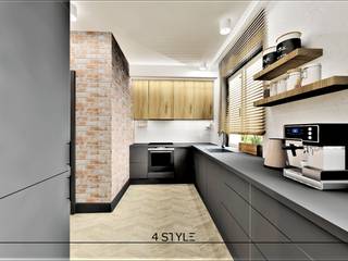 75m2 mieszkanie z potencjałem, 4-style Studio Projektowe Anna Molin 4-style Studio Projektowe Anna Molin Kitchen
