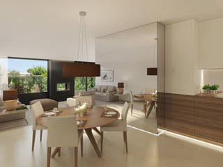 Building in Avenidas Novas, Architecture TOTE SER Architecture TOTE SER Modern dining room