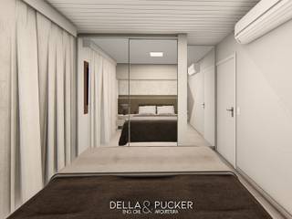 Dormitório Casal, Della&Pucker - Eng. Civil e Arquitetura Della&Pucker - Eng. Civil e Arquitetura غرف نوم صغيرة MDF