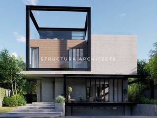 Contemporary Residence, Structura Architects Structura Architects Einfamilienhaus Stein Grau
