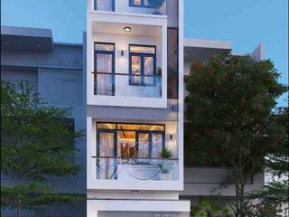 Thiết kế xây dựng nhà phố hiện đại 4 tầng đẹp 80m2 tại Quận Tân Phú Hồ Chí Minh, NEOHouse NEOHouse