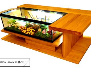 Table Basse Aquarium AMAZONE SUPREME, VPA DESIGN VPA DESIGN Salon moderne Bois massif Multicolore
