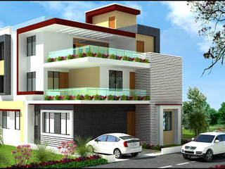 Modern Triplex House Plan , Archplanest: House Design India Archplanest: House Design India