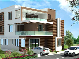 Modern Triplex House Plan , Archplanest: House Design India Archplanest: House Design India