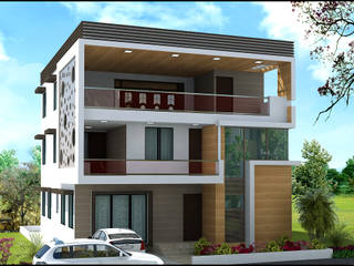 Modern Triplex House Plan, Archplanest: House Design India Archplanest: House Design India