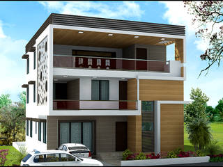 Modern Triplex House Plan, Archplanest: House Design India Archplanest: House Design India